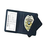 Image of Strong Leather Clip-on Badge Holder -snap