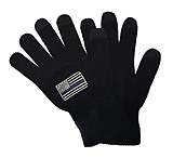 Thin Blue Line Touchscreen Knit Gloves, Black