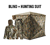 Image of TideWe FlipGuard 270 3-4 Person Pop-Up Hunting Blind &amp; Altus Silent Hunting Suit Bundle E8CAEFE5