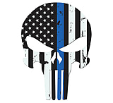 Image of United States Tactical Sticker - Thin Blue Line Skull