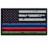 Image of United States Tactical Sticker - USA Flag - RBG Line
