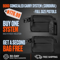 945 Industries BOGO Concealed Carry System Cordura - Full Size Pistols with Kydex Holster 686810CE