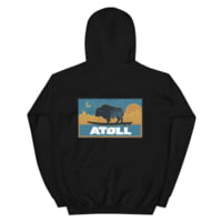 Atoll Board Co Atoll Boards Hand Drawn Tahoe Sunset Logo Pullover Hoodie - Black, S - Black,S 3F34EB5F