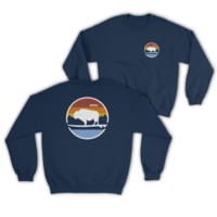 Atoll Board Co Atoll Boards Landscape Crew Neck Sweatshirt - Indigo Blue, XL - Indigo Blue,XL 8BF09094