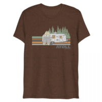 Atoll Board Co Atoll Tri Blend Tee with SUP Campsite Graphic - Brown Triblend, 3XL - Brown Triblend,3XL FB132C88