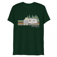 Atoll Board Co Atoll Tri Blend Tee with SUP Campsite Graphic - Emerald Triblend, XS - Emerald Triblend,XS 41A41384