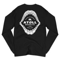 Atoll Board Co Men's Champion Long Sleeve Shirt with Atoll Shark Graphic - XL - XL 95388539