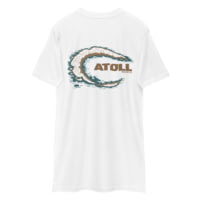 Atoll Board Co Premium Heavyweight Tee with Atoll Island Graphic - White, S - White,S F42B5082