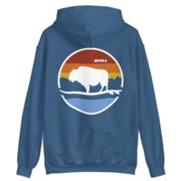 Atoll Board Co Unisex Box Hoodie with Atoll Landscape Graphic - Indigo Blue, L - Indigo Blue,L 5CE3A9E4