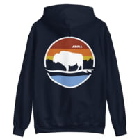 Atoll Board Co Unisex Box Hoodie with Atoll Landscape Graphic - Navy, 2XL - Navy,2XL 2B6F429D