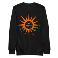 Atoll Board Co Unisex Crew Neck Sweatshirt with Atoll Horizon Sunset Graphic - Black, 3XL - Black,3XL 809B260D