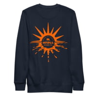 Atoll Board Co Unisex Crew Neck Sweatshirt with Atoll Horizon Sunset Graphic - Navy Blazer, 3XL - Navy Blazer,3XL F39887D2