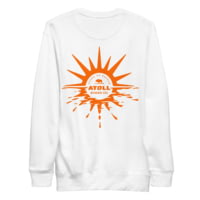 Atoll Board Co Unisex Crew Neck Sweatshirt with Atoll Horizon Sunset Graphic - White, M - White,M 7F9292ED