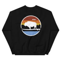 Atoll Board Co Unisex Crew Neck Sweatshirt with Atoll Landscape Graphic - Black, 2XL - Black,2XL 4318FF2B