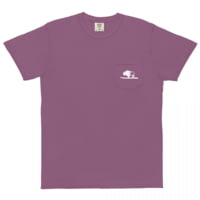 Atoll Board Co Unisex garment-dyed pocket t-shirt with Atoll Hand Drawn Bison Graphic - Berry, S - Berry,S 5F3A3E48