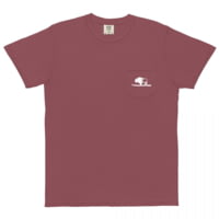 Atoll Board Co Unisex garment-dyed pocket t-shirt with Atoll Hand Drawn Bison Graphic - Brick, S - Brick,S F755C993