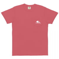 Atoll Board Co Unisex garment-dyed pocket t-shirt with Atoll Hand Drawn Bison Graphic - Watermelon, S - Watermelon,S 68B306CC