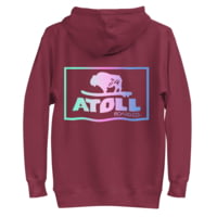 Atoll Board Co Unisex Hoodie with Atoll Color Blend Graphic - Maroon, XL - Maroon,XL C9831EDD