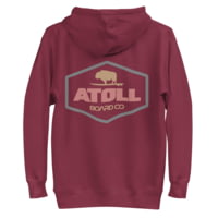 Atoll Board Co Unisex Hoodie with Atoll Dimond Graphic - Maroon, 3XL - Maroon,3XL 2987E1A1