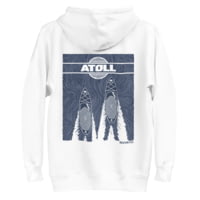 Atoll Board Co Unisex Hoodie with Atoll SUP and Wake Graphic - White, 3XL - White,3XL A969CD8D