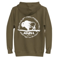 Atoll Board Co Unisex Hoodie with Hand Drawn Atoll Logo - Military Green, XL - Military Green,XL 33D4CED7
