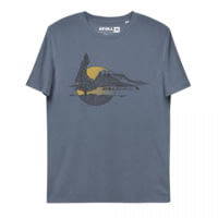 Atoll Board Co Unisex organic cotton t-shirt with Atoll Lone Pine Graphic - Dark Heather Blue, L - Dark Heather Blue,L 4219D807