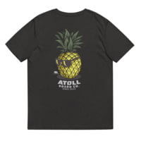 Atoll Board Co Unisex Organic Cotton Tee with Atoll Pineapple Head Graphic - Dark Heather Grey, M - Dark Heather Grey,M CF878823