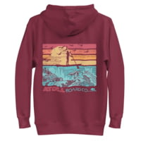 Atoll Board Co Unisex Premium Hoodie with Atoll SUP Rider and Reef Graphic - Maroon, 3XL - Maroon,3XL C6C0D0F5