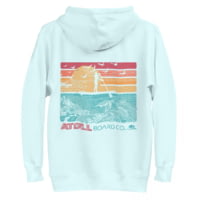 Atoll Board Co Unisex Premium Hoodie with Atoll SUP Rider and Reef Graphic - Sky Blue, XL - Sky Blue,XL AFE1A9CE