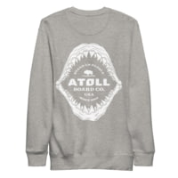 Atoll Board Co Unisex Premium Sweatshirt with Atoll Shark Fossil Graphic - Carbon Grey, M - Carbon Grey,M BE9A60CA