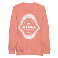 Atoll Board Co Unisex Premium Sweatshirt with Atoll Shark Fossil Graphic - Dusty Rose, XL - Dusty Rose,XL 4A4864D8