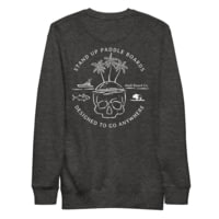 Atoll Board Co Unisex Premium Sweatshirt with Atoll Skull Island Graphic - Charcoal Heather, 2XL - Charcoal Heather,2XL 27D7EEE1