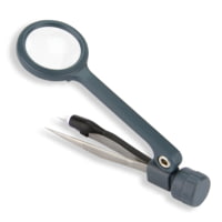 Carson MagniGrip 4x LED Lighted Magnifier with Precision Tweezers - Batteries Included MG-88