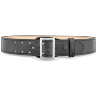 DutyMan 2-1/4inch High-gloss Leather Sam Browne 2-row Stitch Duty Belt With Nickel Buckle DTY-1031-40-9001