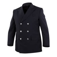 Elbeco Men's Navy 100% Poly-serge Weave Double Breasted 2-pocket Top Authority Blousecoat, Long