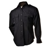 Elbeco Mens, Navy, Distinction Long Sleeve Plain Pocket Shirts, Without Creases