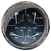 Faria Beede Instruments 5" Multifunction Gauge Chesapeake Black w/Stainless Steel