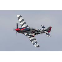 iCanvas A P-51 Mustang Flies By At Willow Run, Michigan by Stocktrek Images - Canvas Print