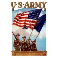 iCanvas US Army Guardian Of The Colors Vintage Poster by Stocktrek Images - Canvas Print