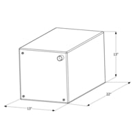 Icon Fresh Water Tank With 1/2in.Ftp And 1-1/4" Filler Wt2459, 22in x 13in x 13"