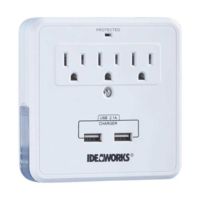 JOBAR Smartphone Charging Station w/USB Outlet Multiplier Dual Surge Protector