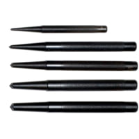 Kexuan Hole Center Punch Kit Set for Steel and Wood 1/16in, 1/8in, 5/32in, 3/16in, 1/4in Diameters, 5 Pieces