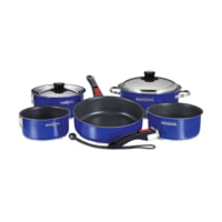 Magma Nesting Cookware Set - Blue + Cooking Utensils 27A7744A