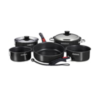Magma Nesting Cookware Set - Black + Cooking Utensils 0B0FD9AD