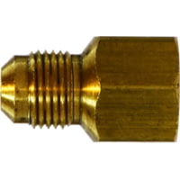 Midland Metal Sae 45 Degree Female Adapter Male Flare x Female Nptf 3/8in x 1/2in.