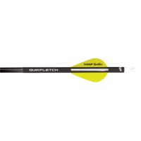 New Archery Products Quikfletch 2in Quikspin Black Tube Vanes