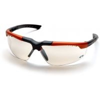 Pyramex Reatta Safety Glasses - Indoor/Outdoor Mirror Lens, Orange-Charcoal Frame