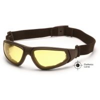 Pyramex XSG Tactical Glasses - Amber Ballistic Anti-Fog Lens, Black Frame