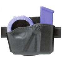 Safariland 573 Concealment Magazine Holder, Paddle, Single w/Cuff Pouch - STX Plain Black, Left Hand 573-83-412