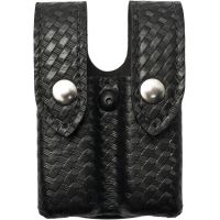 Safariland 72 Mag/Cuff Pouch, Top Flap - Basket Black, Ambidextrous 72-83-4